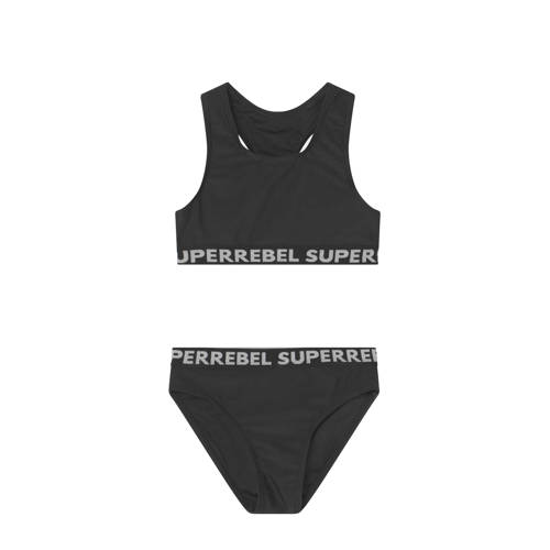 SuperRebel crop bikini Carmel zwart Meisjes Gerecycled polyester (duurzaam) - 116