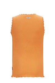 thumbnail: Retour Jeans ribgebreid T-shirt Orlene met kant oranje
