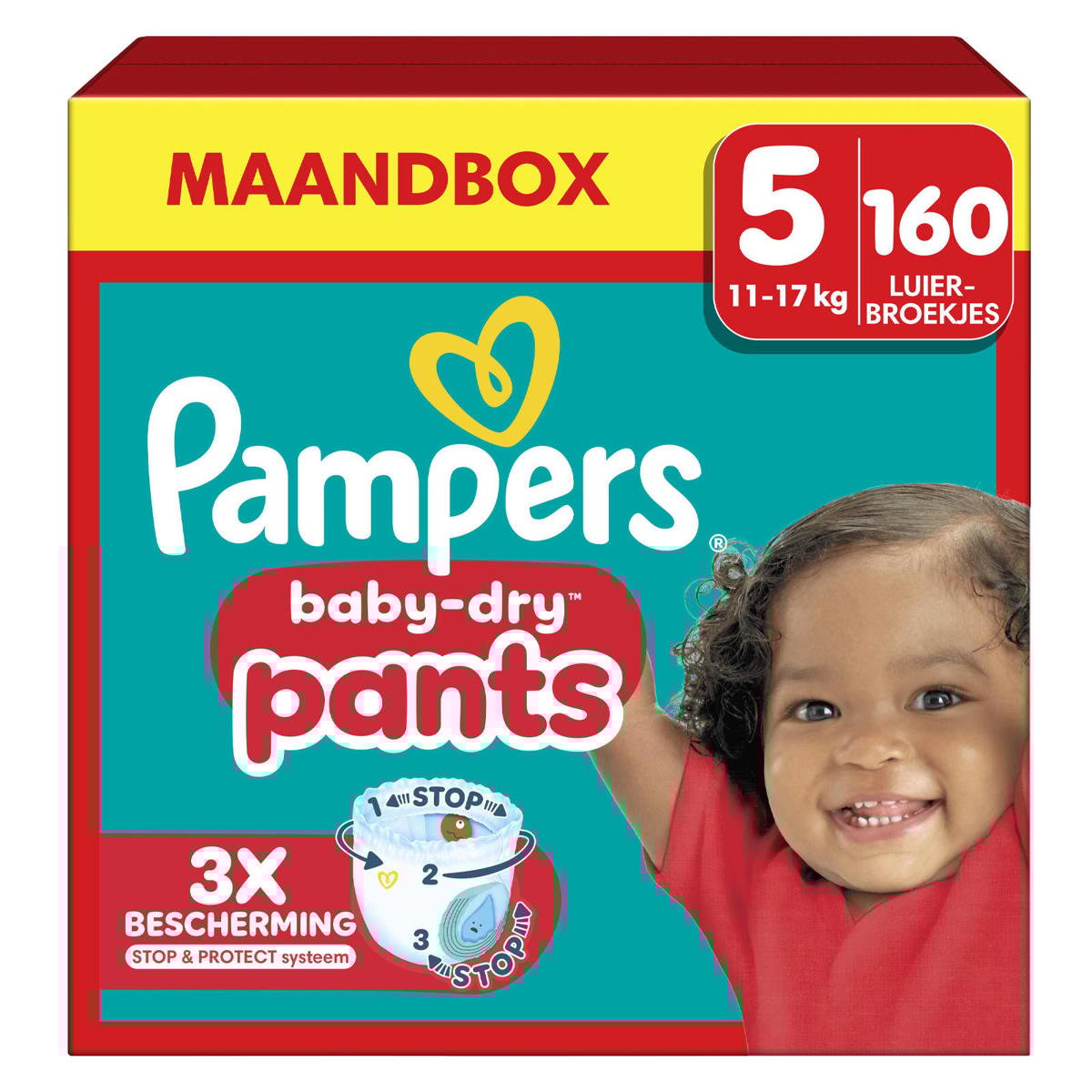 Pampers Baby-Dry Pants Maat maandbox 160 luierbroekjes 12kg