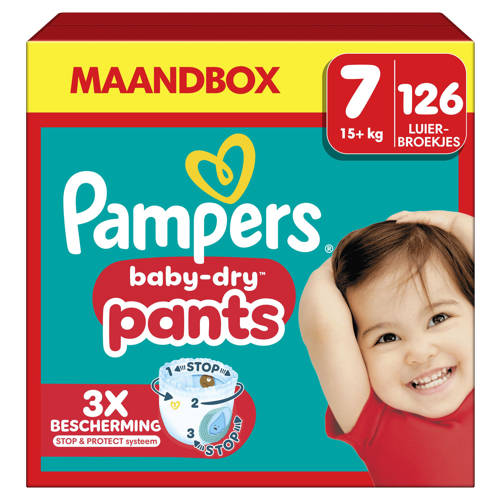 Pampers Baby-Dry Pants Maat 7 maandbox - 126 luierbroekjes - 17kg+