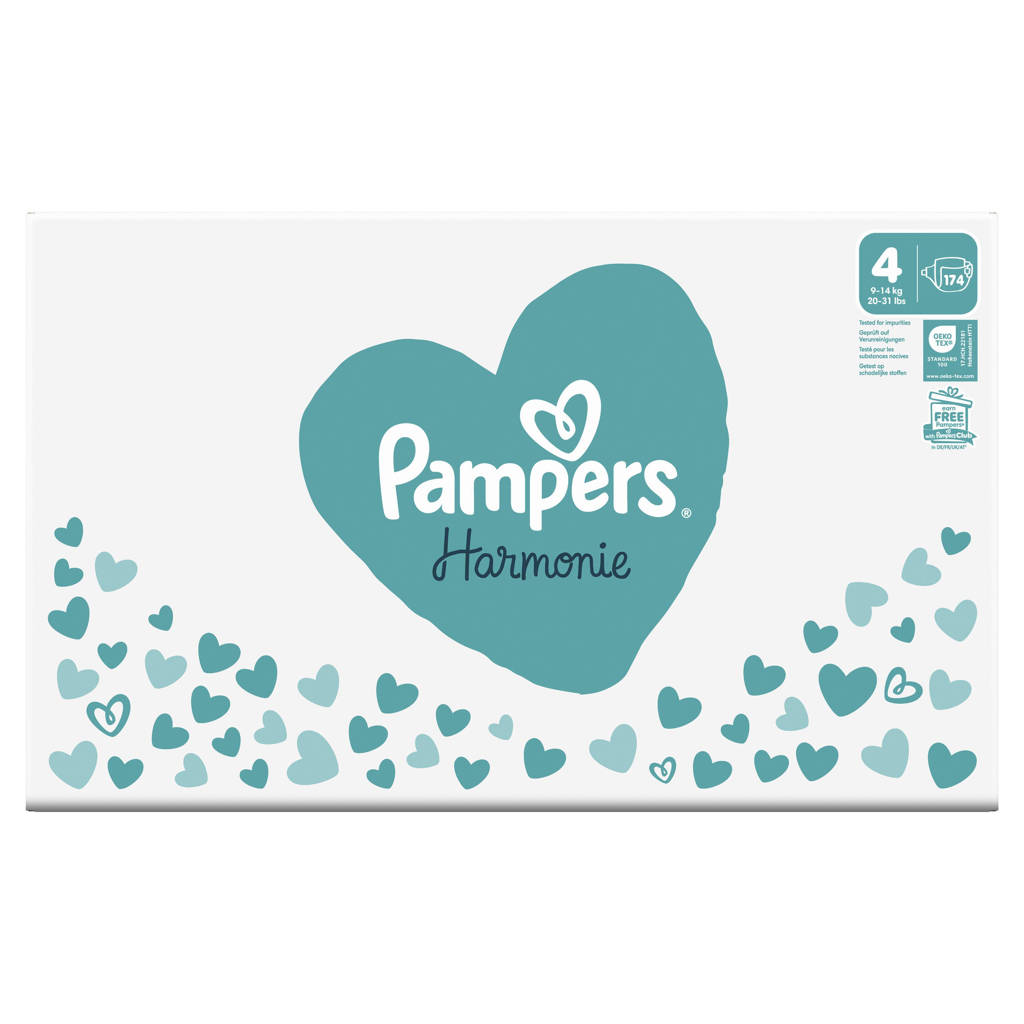Pampers Harmonie Luiers - Maat 4 (9kg-14kg) - 174 Luiers – Online Voordeelshop Pampers Harmonie Luiers - Maat 4 (9kg-14kg) - 174 Luiers – Online Voordeelshop