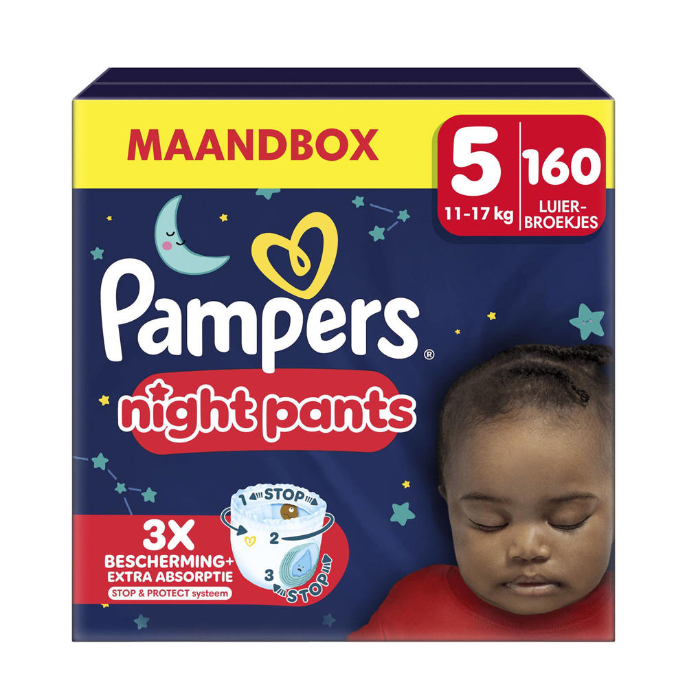 Pampers Baby-Dry Pants Night Pants Maat 5 - 160 luierbroekjes maandbox