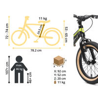 thumbnail: BikeStar Mountainbike alu kinderfiets 16 inch zwart