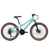 BikeStar hardtail MTB kinderfiets 24 inch turquoise /wit, 21 speed