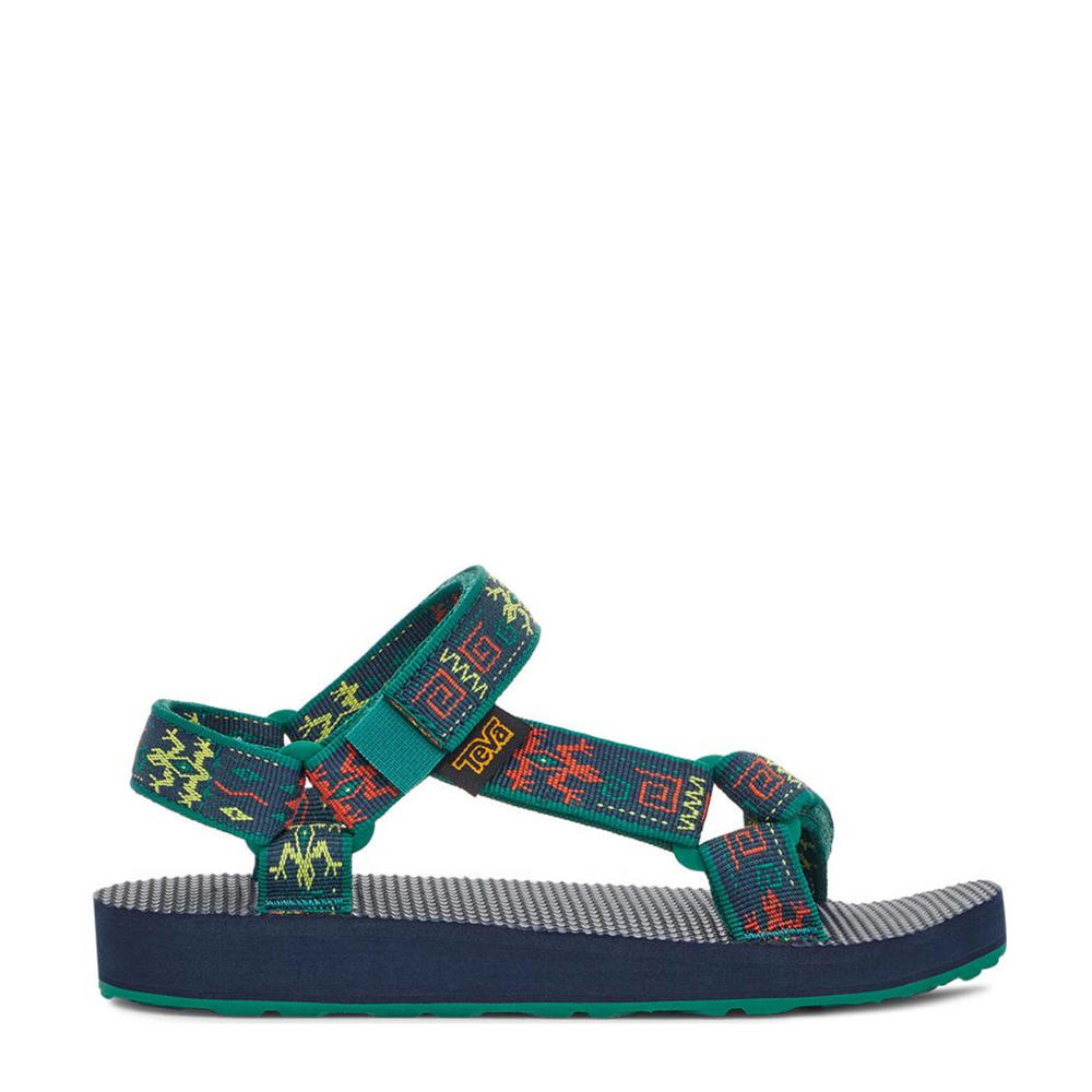 Groene jongens Teva sandalen van nylon met klittenband en all over print