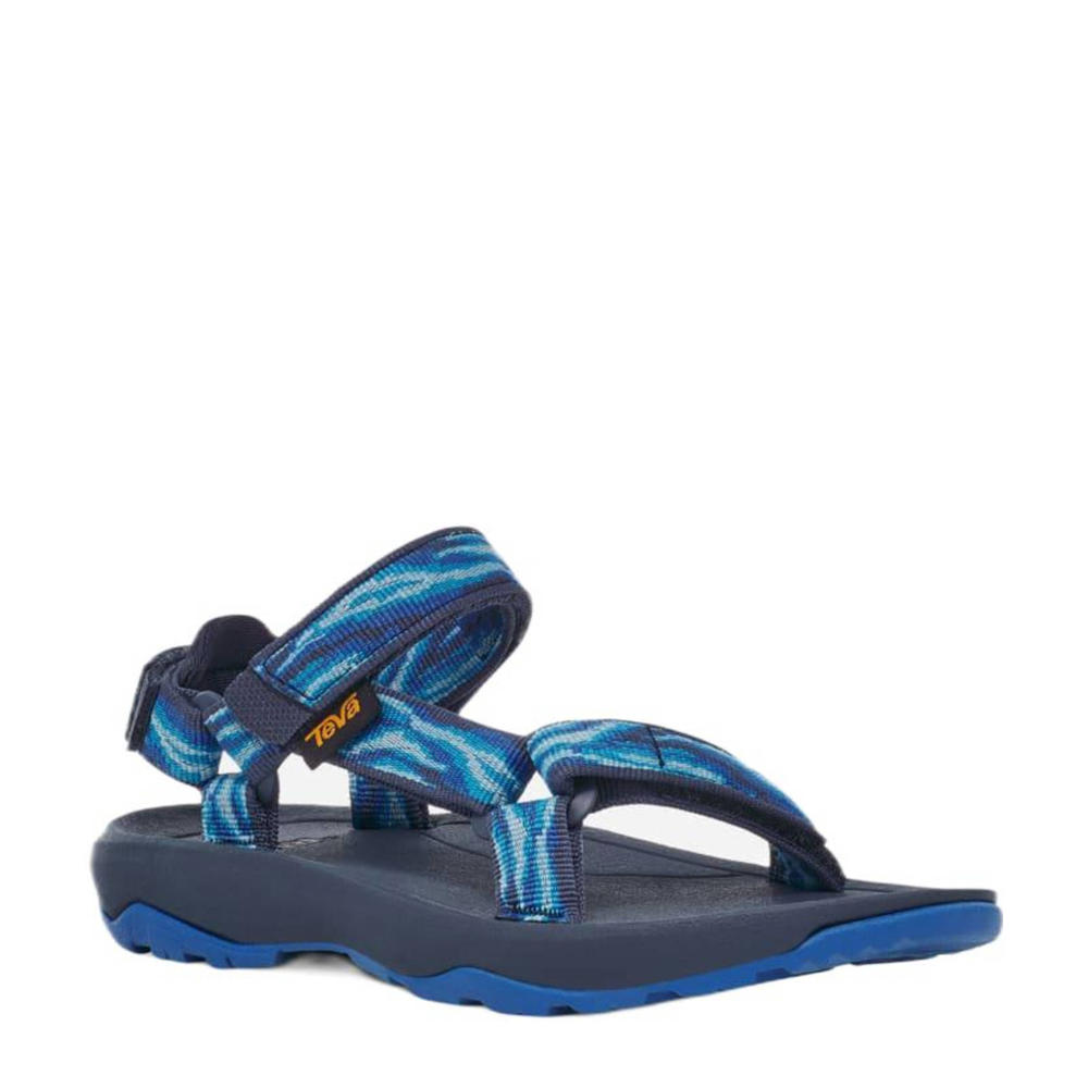 Blauwe jongens en meisjes Teva Hurricane XLT 2 kleuter schoolkind sandalen van textiel met klittenband