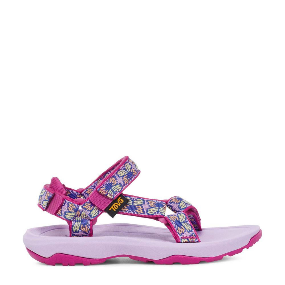 Roze en lilakleurige meisjes Teva Hurricane XLT 2 sandalen van textiel met profielzool en klittenband