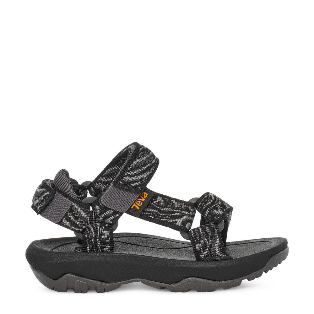 Grijs en zwarte jongens Teva Hurricane XLT 2 sandalen van polyester met klittenband en all over print