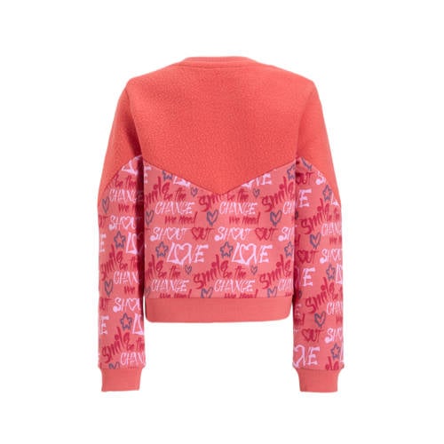 Orange Stars teddy sweater Nicole roze Trui Meisjes Katoen Ronde hals All over print 92