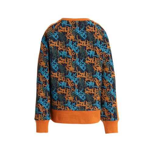 Orange Stars sweater Norman met printopdruk multi Trui Jongens Katoen Ronde hals 104