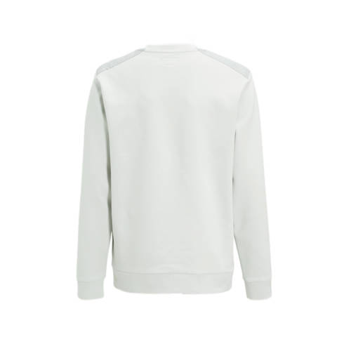 Woolrich sweater met logo ijswit Logo 104 | Sweater van