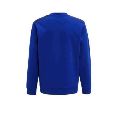 Woolrich sweater TECH Fleece met logo kobaltblauw Logo 104