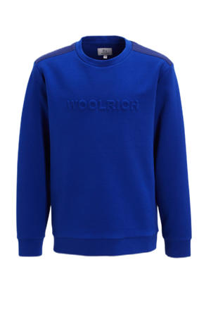 sweater TECH Fleece met logo kobaltblauw