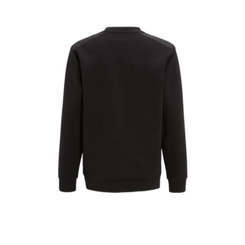 Woolrich sweater TECH Fleece met logo zwart Logo 104