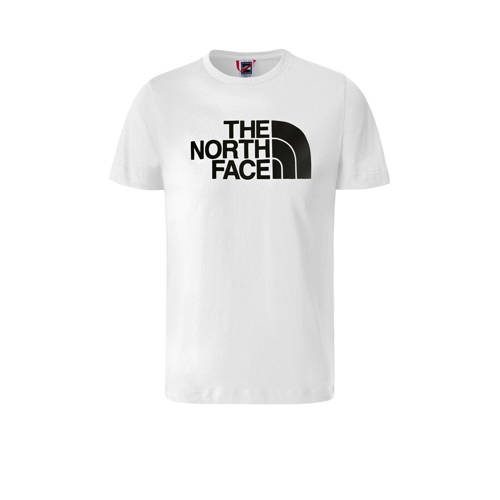 The North Face T-shirt met logo wit/zwart Jongens Katoen Ronde hals Logo