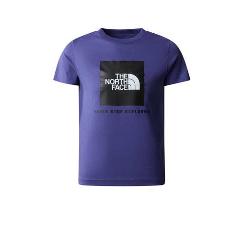 The North Face T-shirt Redbox donkerblauw/zwart Jongens Katoen Ronde hals