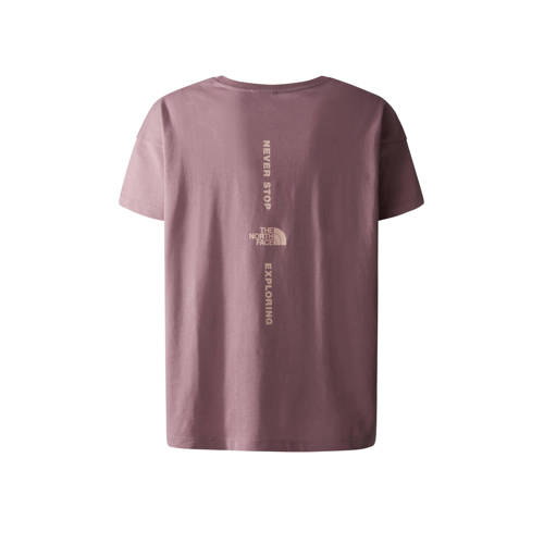 The North Face T-shirt met logo oudroze Meisjes Katoen Ronde hals Logo 134 140
