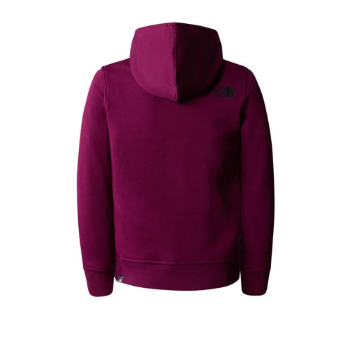 The North Face hoodie donkerrood zwart Sweater Logo 134 140