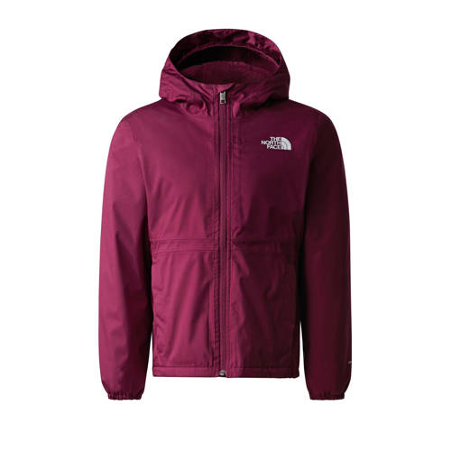 The North Face outdoor jas donkerrood Meisjes Polyester Capuchon Effen - 170/176