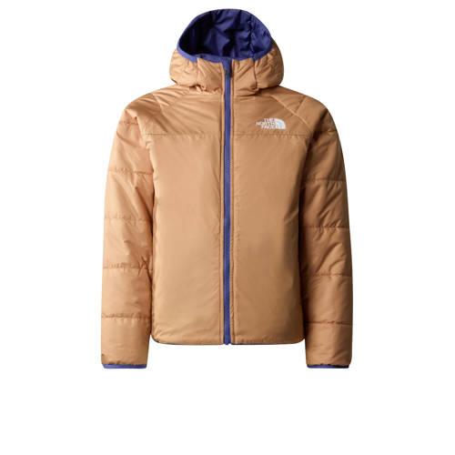 The North Face reversible jas Perrito blauw bruin Jongens Gerecycled polyester Capuchon 146 152