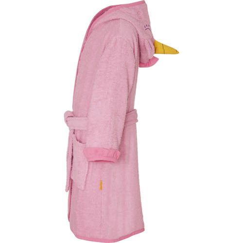 Playshoes badstof badjas roze unicorn Meisjes Katoen Capuchon Effen 122 128