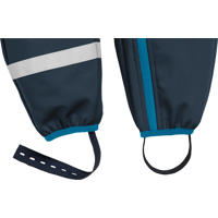 thumbnail: Donkerblauwe jongens Playshoes softshell jas zomer van polyester met lange mouwen, capuchon en ritssluiting