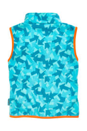 thumbnail: Playshoes fleece bodywarmer met all over print blauw