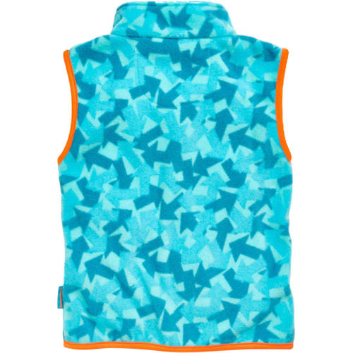 Playshoes fleece bodywarmer met all over print blauw Jongens Polyester Opstaande kraag 80