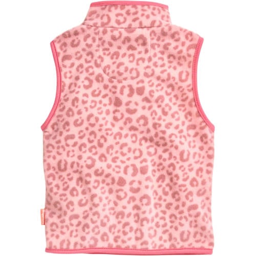Playshoes fleece bodywarmer met all over print roze Meisjes Polyester Opstaande kraag 104
