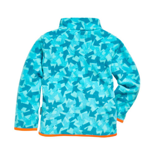 Playshoes fleece vest met all over print blauw Jongens Polyester Opstaande kraag 74
