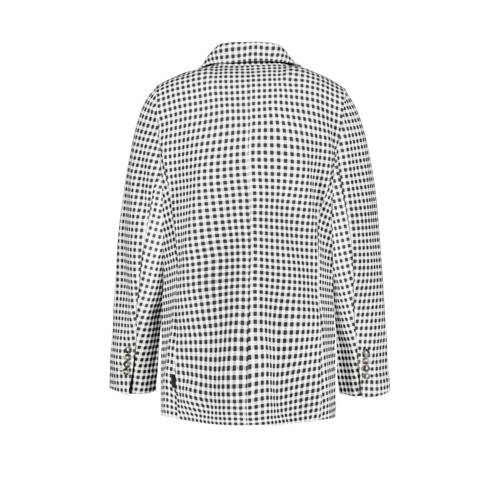Garcia geruite blazer zwart wit Meisjes Polyester Klassieke kraag Ruit 152 158