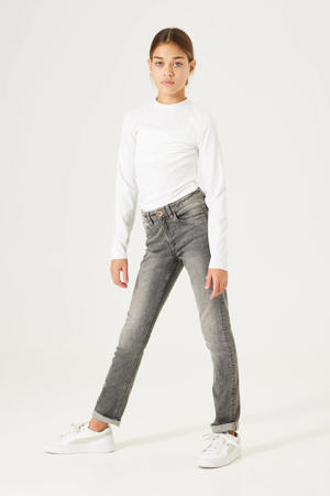 high waist skinny jeans 570 met slijtage medium used