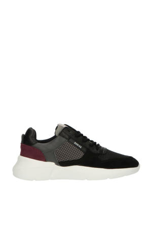 sneakers zwart/donkerrood