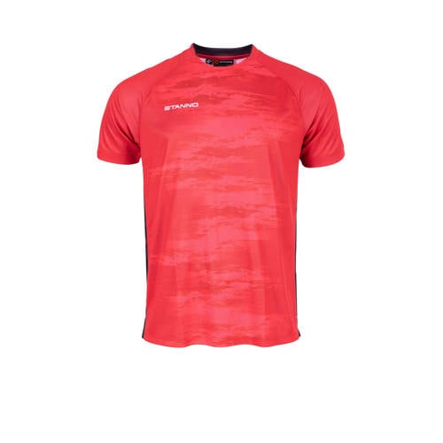 Stanno junior voetbalshirt rood/zwart Sport t-shirt Gerecycled polyester Ronde hals