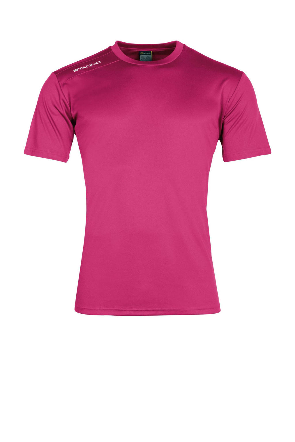 Roze jongens en meisjes Stanno junior voetbalshirt van polyester met korte mouwen en ronde hals
