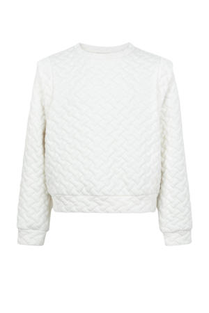 sweater Carolla met textuur wit