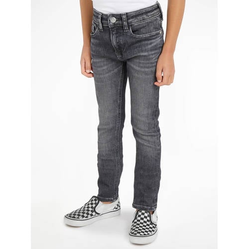 Calvin Klein skinny jeans mid grey Grijs Jongens Stretchdenim 