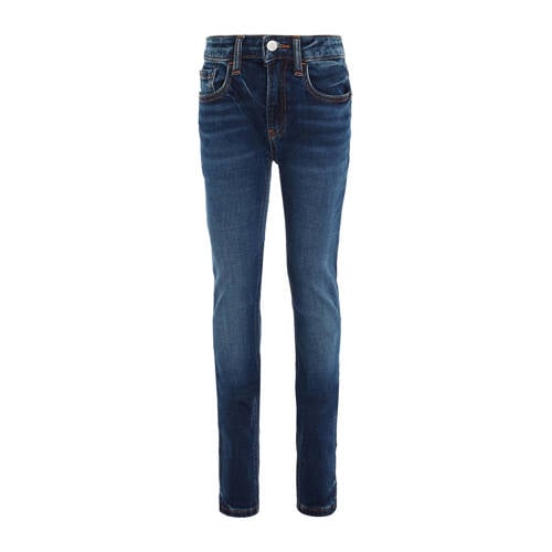 Calvin Klein skinny jeans dark blue Blauw Jongens Denim Effen