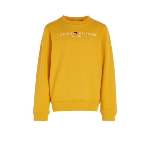 Tommy Hilfiger sweater U ESSENTIAL met logo goudgeel Logo 