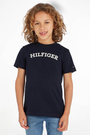 T-shirt HILFIGER ARCHED met logo donkerblauw