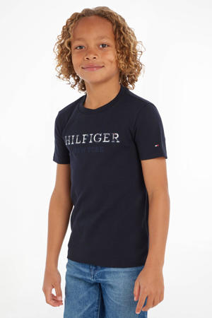 T-shirt HILFIGER LOGO met logo diep donkerblauw