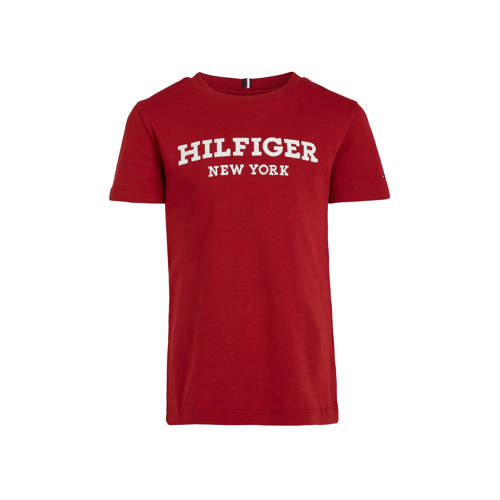 Tommy Hilfiger T-shirt HILFIGER LOGO met logo rood Jongens Katoen Ronde hals