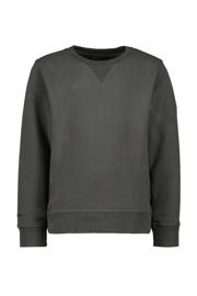 thumbnail: Grijze jongens Airforce sweater met effen, lange mouwen, ronde hals en geribde boorden