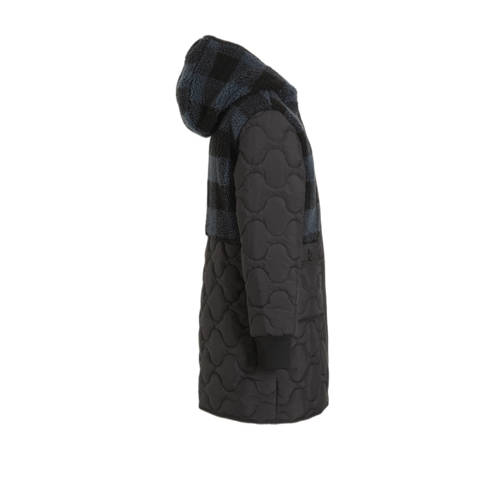 Me & My Monkey winterjas Naomi zwart Meisjes Polyester Capuchon Effen 116