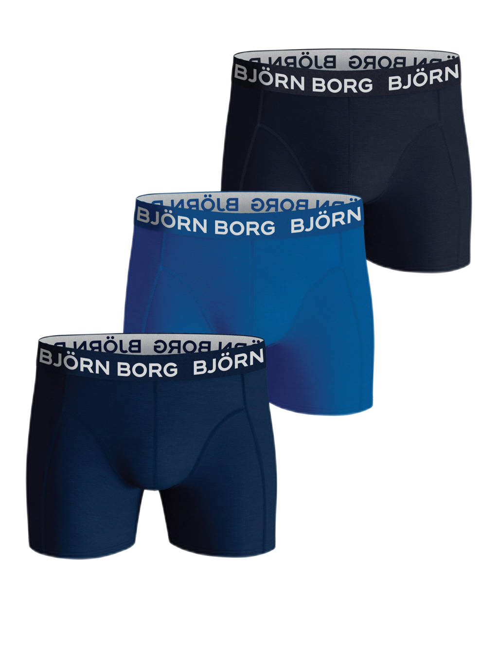boxershort - set van 3 blauw/groen