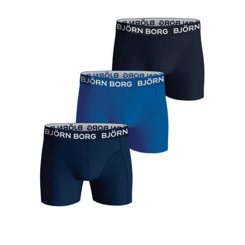Björn Borg boxershort - set van 3 blauw/groen Jongens Stretchkatoen - 170