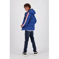 thumbnail: Vingino gewatteerde winterjas Tiggo hardblauw/rood/wit