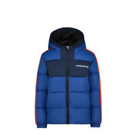thumbnail: Vingino gewatteerde winterjas Tiggo hardblauw/rood/wit