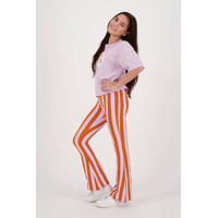 thumbnail: Raizzed gestreepte flared broek Whitley roze/oranje