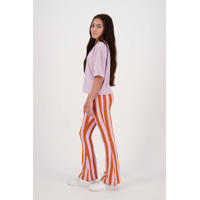 thumbnail: Raizzed gestreepte flared broek Whitley roze/oranje